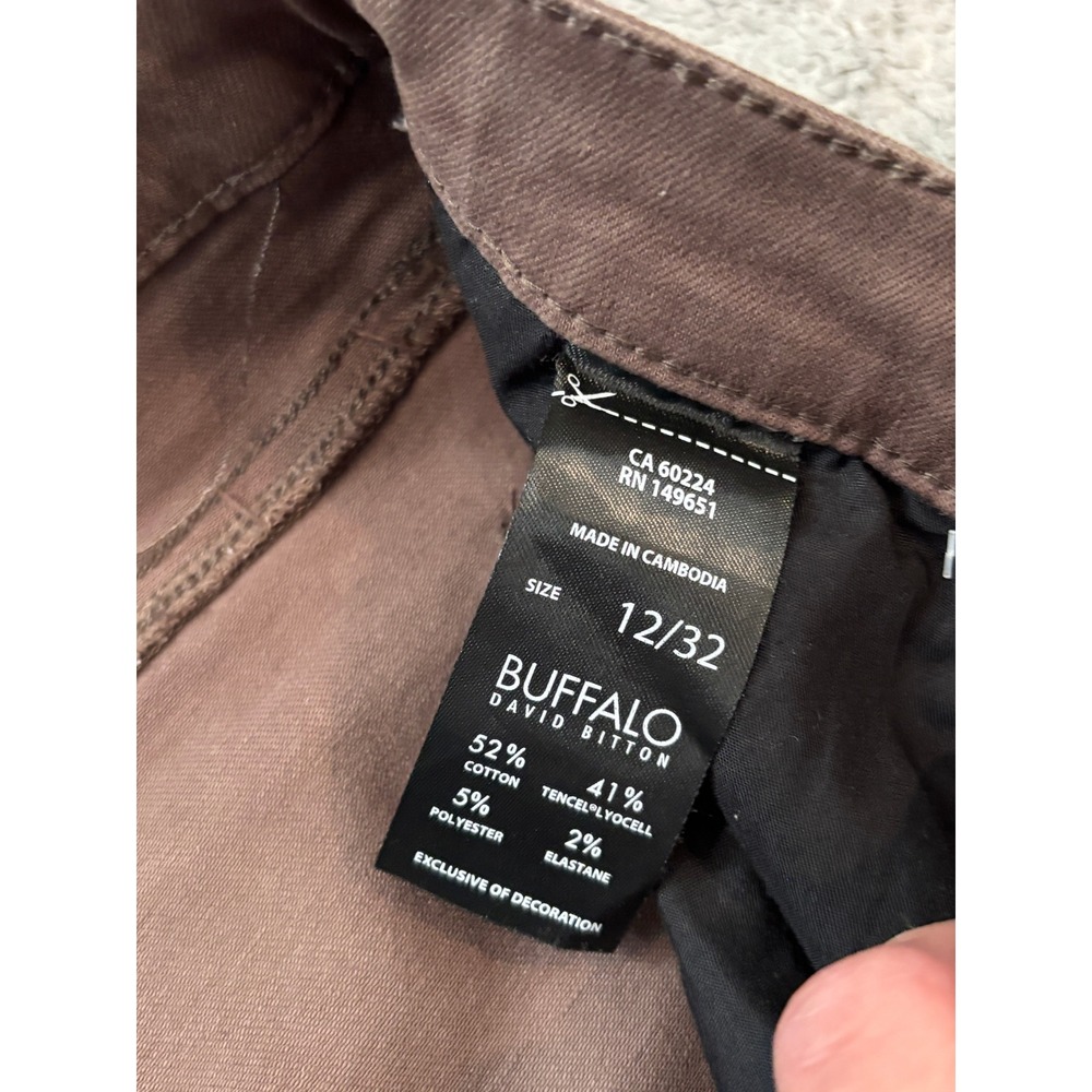 Buffalo David Bitton Hanna High Rise Skinny Pants Brown Soft Stretch 12/32 - Picture 4 of 9